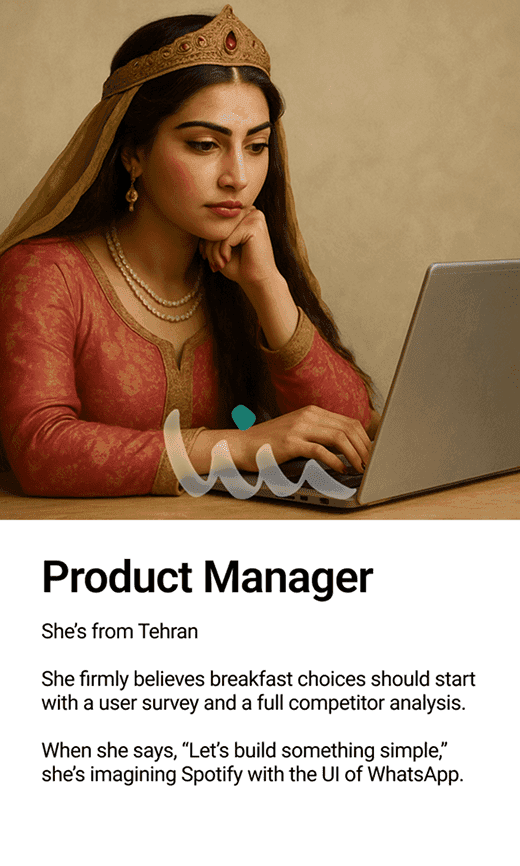 Product Manager working on laptop
